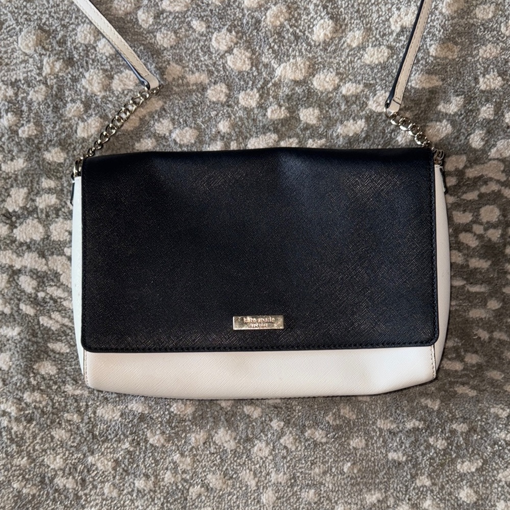 KATE SPADE Black and White Crossbody Bag